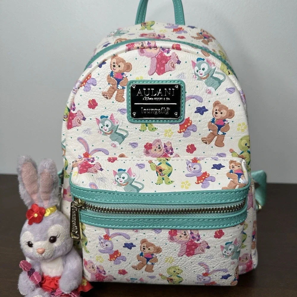 Loungefly Aulani Duffy and Friends Backpack Disney Resort Spa Parks Keychain